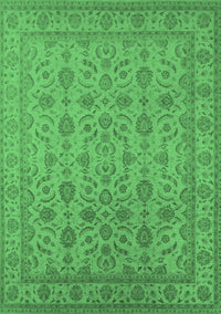 Oriental Emerald Green Traditional Rug, urb1345emgrn