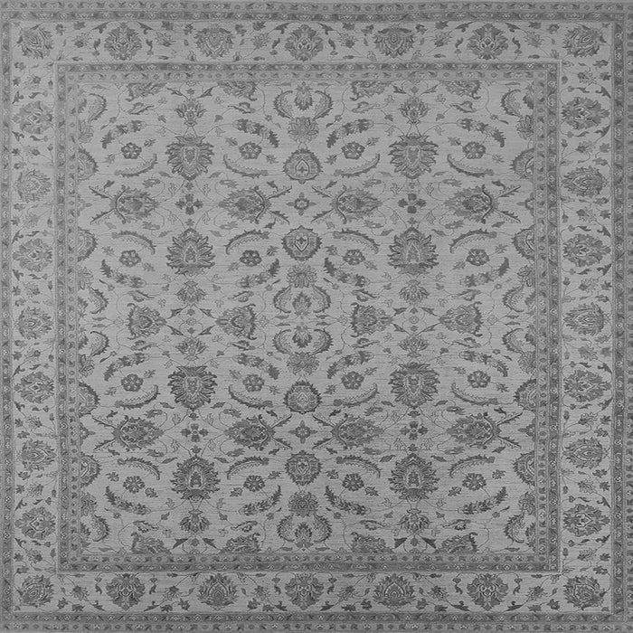 Square Machine Washable Oriental Gray Traditional Rug, wshurb1345gry