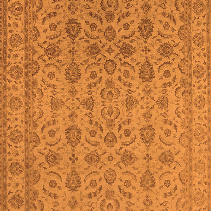 Machine Washable Oriental Orange Traditional Area Rugs, wshurb1345org