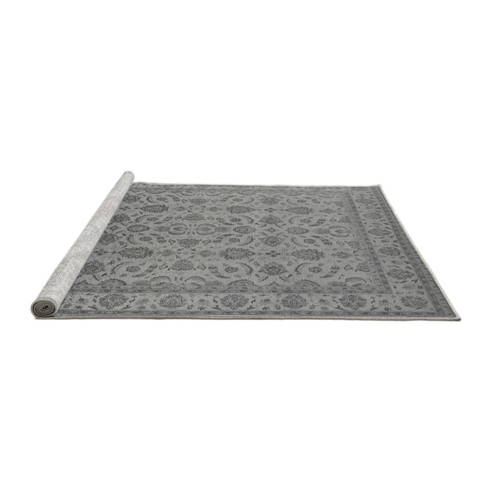 Sideview of Machine Washable Oriental Gray Traditional Rug, wshurb1345gry