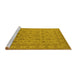 Sideview of Machine Washable Oriental Yellow Traditional Rug, wshurb1345yw