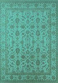 Oriental Turquoise Traditional Rug, urb1345turq