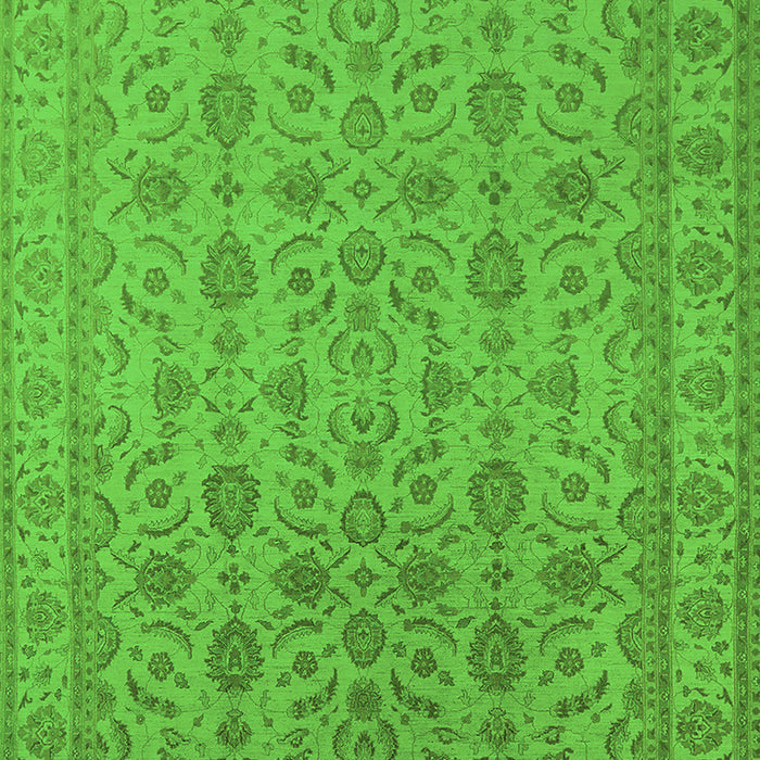 Machine Washable Oriental Green Traditional Area Rugs, wshurb1345grn