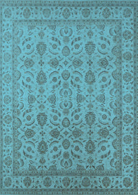 Oriental Light Blue Traditional Rug, urb1345lblu