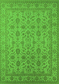 Oriental Green Traditional Rug, urb1345grn