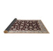 Sideview of Mid-Century Modern Reddish Brown Oriental Rug, urb1346