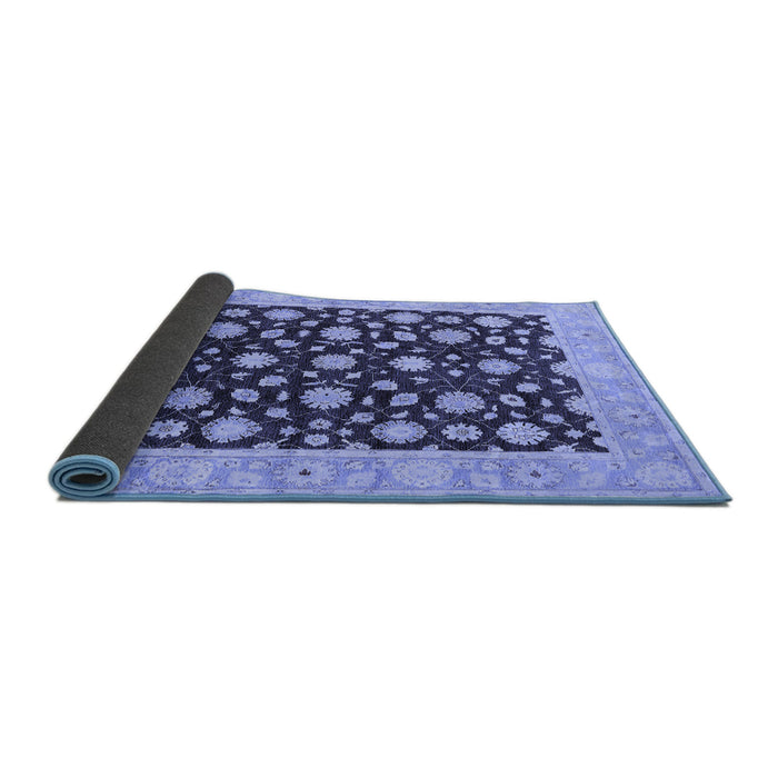 Sideview of Oriental Blue Traditional Rug, urb1346blu