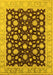 Machine Washable Oriental Yellow Traditional Rug, wshurb1346yw