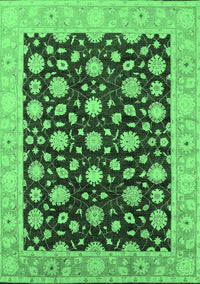 Oriental Emerald Green Traditional Rug, urb1346emgrn