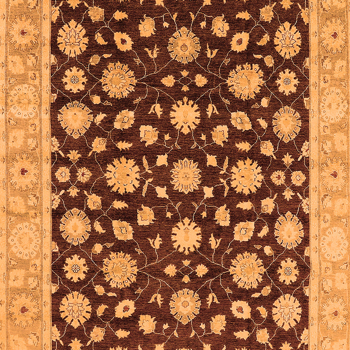Machine Washable Oriental Orange Traditional Area Rugs, wshurb1346org