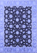 Machine Washable Oriental Blue Traditional Rug, wshurb1346blu