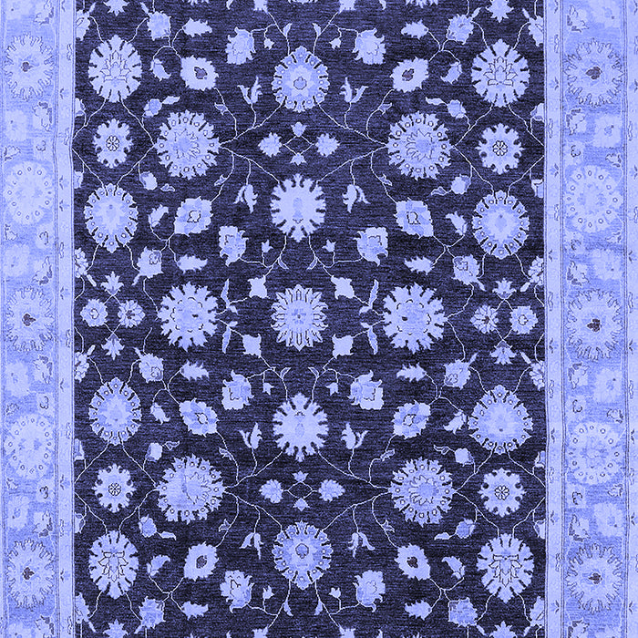 Machine Washable Oriental Blue Traditional Rug, wshurb1346blu