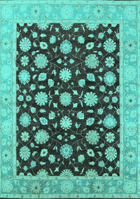 Oriental Turquoise Traditional Rug, urb1346turq