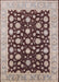 Mid-Century Modern Reddish Brown Oriental Rug, urb1346