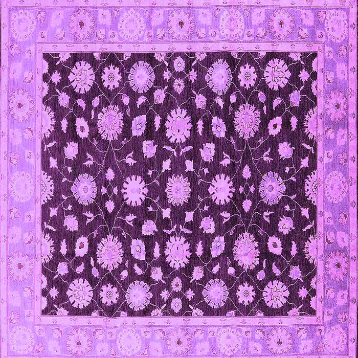 Square Machine Washable Oriental Purple Traditional Area Rugs, wshurb1346pur