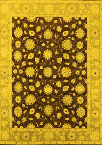 Oriental Yellow Traditional Rug, urb1346yw