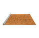 Sideview of Machine Washable Oriental Orange Traditional Area Rugs, wshurb1347org