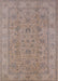 Mid-Century Modern Dark Almond Brown Oriental Rug, urb1347