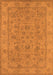 Machine Washable Oriental Orange Traditional Area Rugs, wshurb1347org