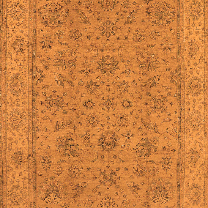 Machine Washable Oriental Orange Traditional Area Rugs, wshurb1347org
