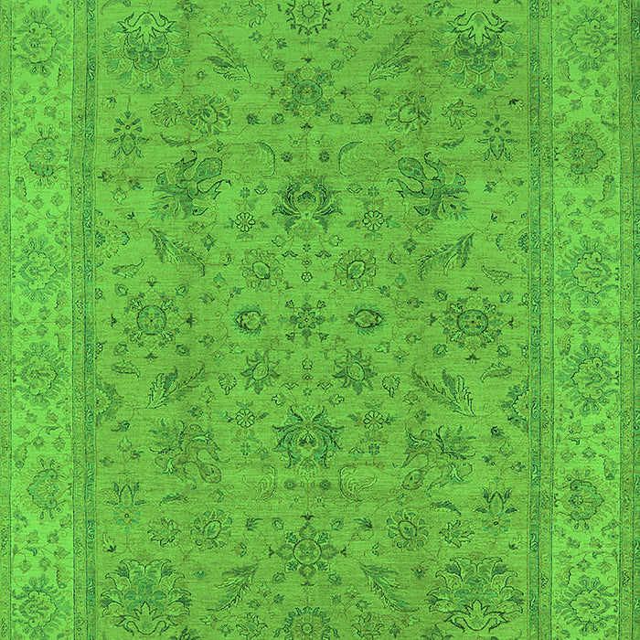 Oriental Green Traditional Rug, urb1347grn