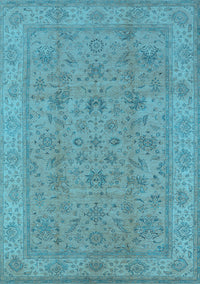 Oriental Light Blue Traditional Rug, urb1347lblu