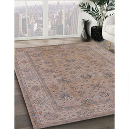 Machine Washable Industrial Modern Dark Almond Brown Rug in a Family Room, wshurb1347