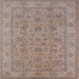 Square Machine Washable Industrial Modern Dark Almond Brown Rug, wshurb1347