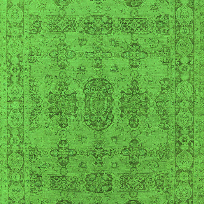 Machine Washable Oriental Green Traditional Area Rugs, wshurb1348grn