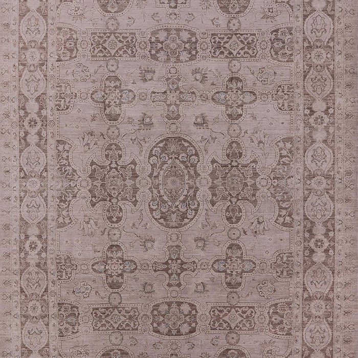 Machine Washable Industrial Modern Khaki Rose Pink Rug, wshurb1348