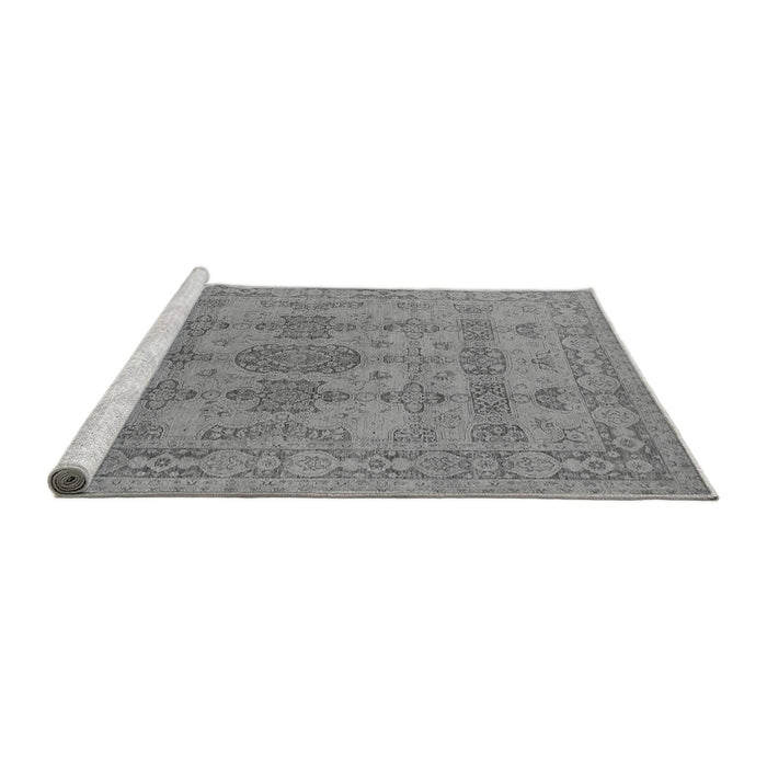 Sideview of Machine Washable Oriental Gray Traditional Rug, wshurb1348gry