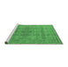 Sideview of Machine Washable Oriental Emerald Green Traditional Area Rugs, wshurb1348emgrn