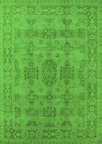 Oriental Green Traditional Rug, urb1348grn