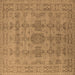 Square Oriental Brown Traditional Rug, urb1348brn