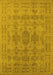 Oriental Yellow Traditional Rug, urb1348yw