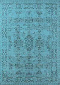 Oriental Light Blue Traditional Rug, urb1348lblu