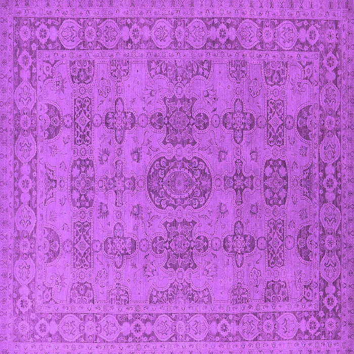 Square Machine Washable Oriental Purple Traditional Area Rugs, wshurb1348pur