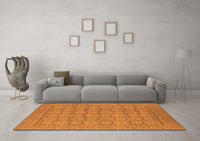 Machine Washable Oriental Orange Industrial Rug, wshurb1349org