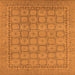 Square Oriental Orange Industrial Rug, urb1349org