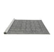 Sideview of Machine Washable Oriental Gray Industrial Rug, wshurb1349gry