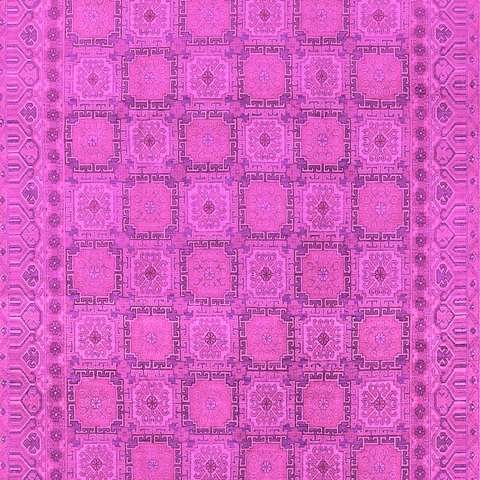Machine Washable Oriental Pink Industrial Rug, wshurb1349pnk