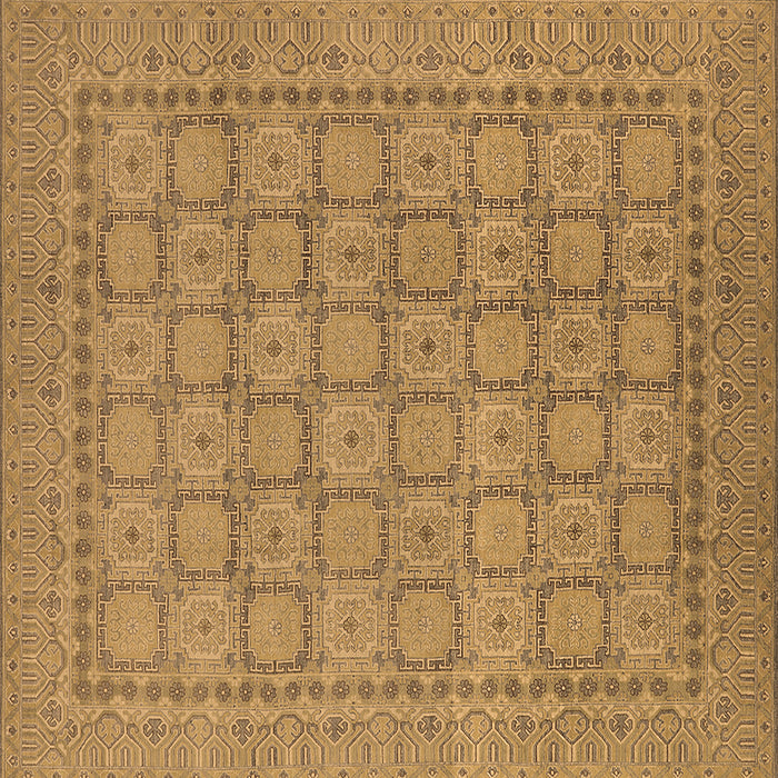 Square Machine Washable Oriental Brown Industrial Rug, wshurb1349brn