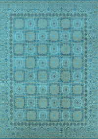 Oriental Light Blue Industrial Rug, urb1349lblu