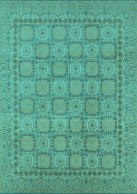 Oriental Turquoise Industrial Rug, urb1349turq