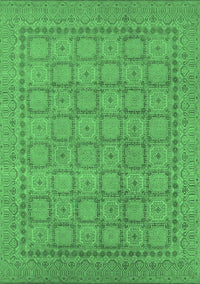 Oriental Emerald Green Industrial Rug, urb1349emgrn