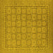 Square Oriental Yellow Industrial Rug, urb1349yw