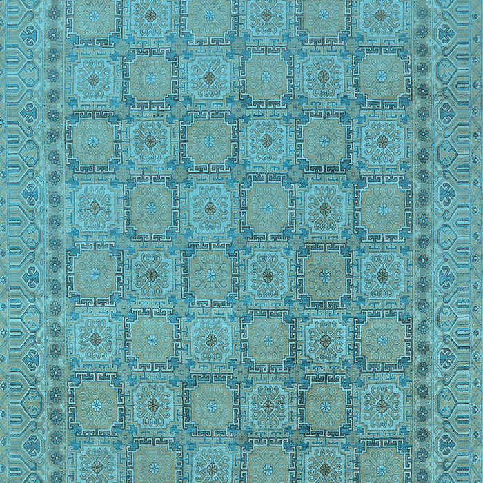 Machine Washable Oriental Light Blue Industrial Rug, wshurb1349lblu