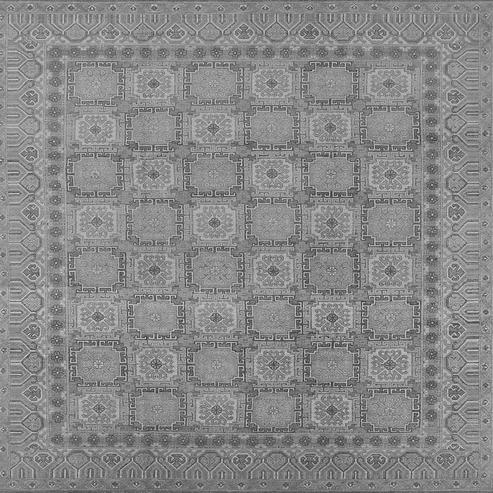 Square Machine Washable Oriental Gray Industrial Rug, wshurb1349gry