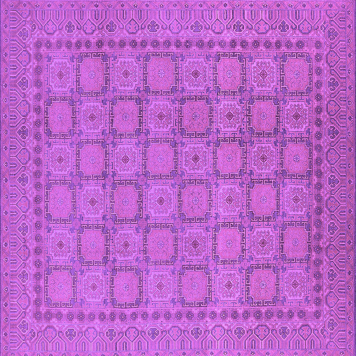 Square Machine Washable Oriental Purple Industrial Area Rugs, wshurb1349pur