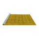 Sideview of Machine Washable Oriental Yellow Industrial Rug, wshurb1349yw